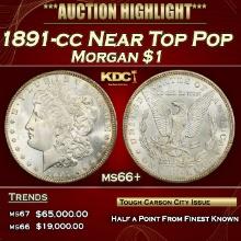 1891-cc Morgan Dollar Near Top Pop $1 ms66+ SEGS
