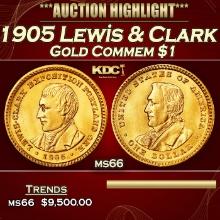 1905 Lewis & Clark Gold Commem Dollar 1 ms66 SEGS