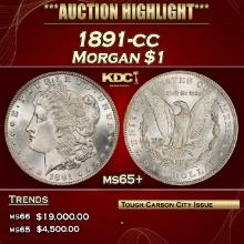 1891-cc Morgan Dollar $1 ms65+ SEGS