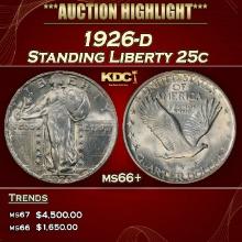 1926-d Standing Liberty Quarter 25c ms66+ SEGS
