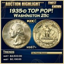 1935-d Washington Quarter TOP POP! 25c ms67+ SEGS