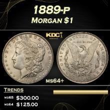1889-p Morgan Dollar $1 Grades ms64+