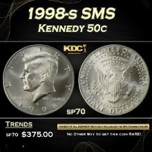 1998-s SMS Kennedy Half Dollar 50c sp70 SEGS