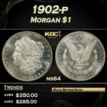 1902-p Morgan Dollar $1 Grades ms64