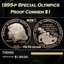 1995-p Special Olympics Proof Modern Commem Dollar $1 pr70 dcam SEGS