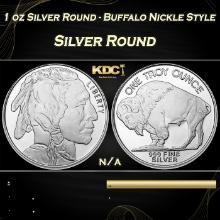1 oz Silver Round - Buffalo Nickle Style