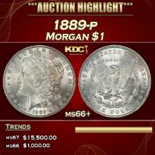1889-p Morgan Dollar $1 ms66+ SEGS