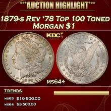 1879-s Rev '78 Top 100 Morgan Dollar Toned $1 ms64+ SEGS