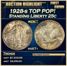 1928-s Standing Liberty Quarter TOP POP! 25c ms67+ SEGS