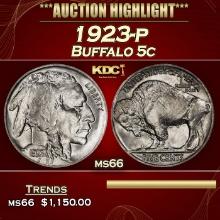 1923-p Buffalo Nickel 5c ms66 SEGS