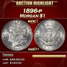 1896-p Morgan Dollar $1 ms67+ SEGS