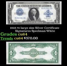 1923 $1 large size Silver Certificate Grades Choice CU Signatures Speelman/White