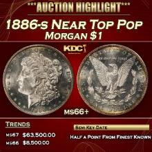 1886-s Morgan Dollar Near Top Pop $1 ms66+ SEGS