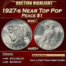 1927-s Peace Dollar Near Top Pop $1 ms65+ SEGS