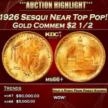 1926 Sesqui Gold Commem Near Top Pop! $2 1/2 ms66+ SEGS