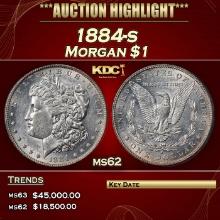1884-s Morgan Dollar $1 ms62 USCG