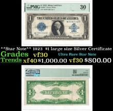 **Star Note** 1923  $1 large size Silver Certificate vf30