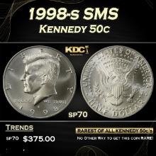 1998-s SMS Kennedy Half Dollar 50c sp70 SEGS