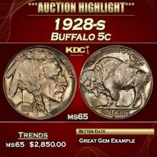 1928-s Buffalo Nickel 5c ms65 SEGS