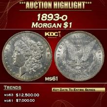 1893-o Morgan Dollar $1 ms61 USCG