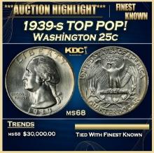 1939-s Washington Quarter TOP POP! 25c ms68 SEGS
