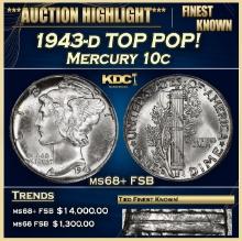 1943-d Mercury Dime TOP POP! 10c ms68+ FSB SEGS