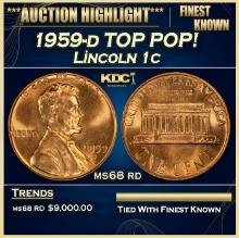 1959-d Lincoln Cent TOP POP! 1c ms68 rd SEGS