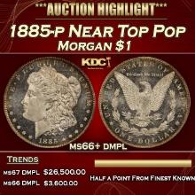 1885-p Morgan Dollar Near Top Pop $1 ms66+ dmpl SEGS
