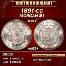 1891-cc Morgan Dollar $1 ms65+ SEGS