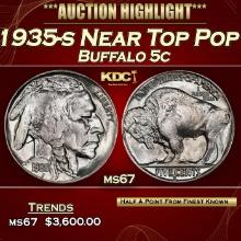 1935-s Buffalo Nickel Near Top Pop 5c ms67 SEGS