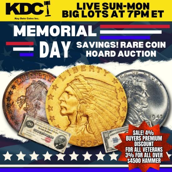 SALE! Memorial Day Savings! Rare Coin Auction 20MA