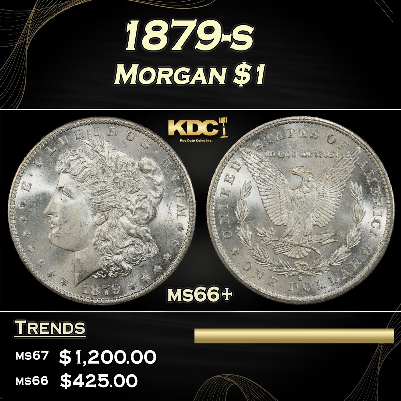 1879-s Morgan Dollar $1 ms66+ SEGS