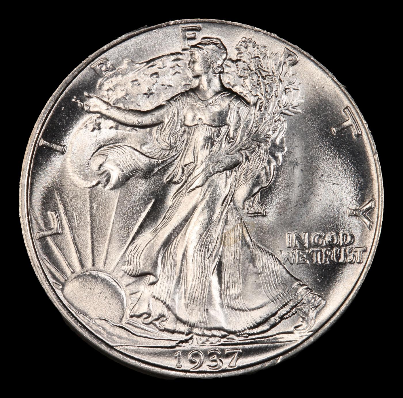 1937-p Walking Liberty Half Dollar 50c ms66+ SEGS
