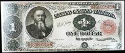 1891 $1 Treasury Note Edwin M Stanton Grades xf Signatures Tillman/Morgan
