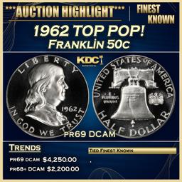 1962 Proof Franklin Half Dollar TOP POP! 50c pr69 DCAM SEGS
