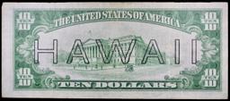 1934A $10 FRN Hawaii WWII Emergency Currency Grades Select AU