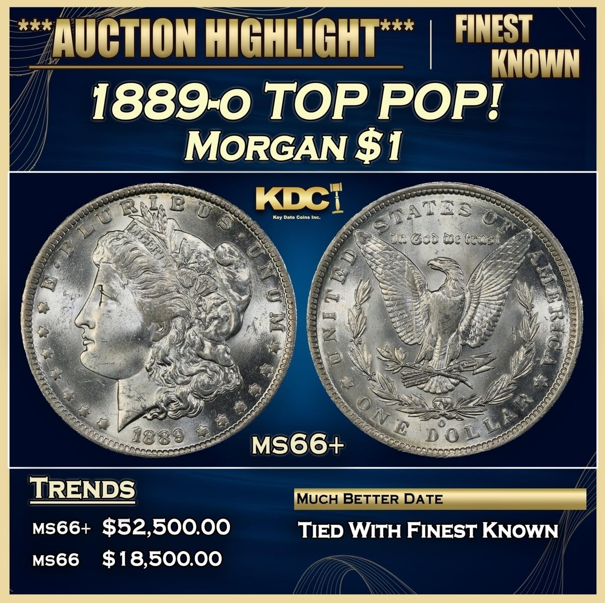 1889-o Morgan Dollar TOP POP! $1 ms66+ SEGS