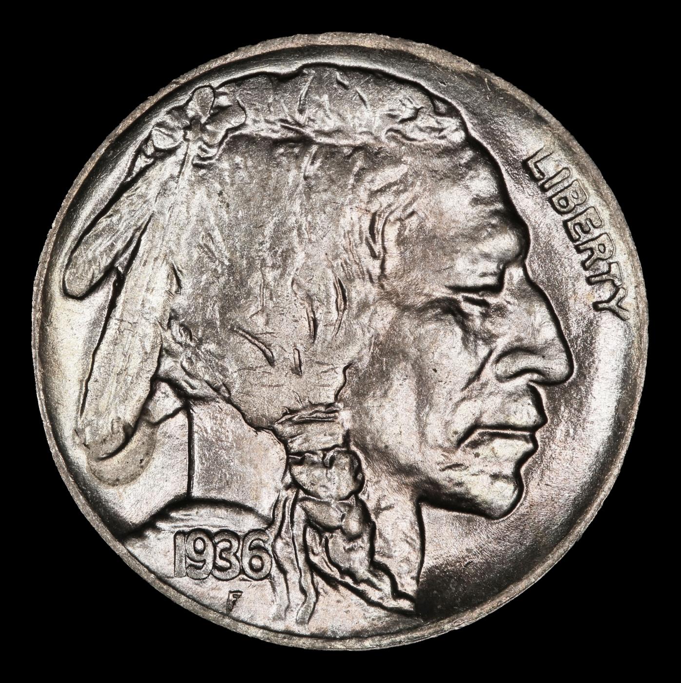 1936-d Buffalo Nickel Near Top Pop 5c ms67 SEGS