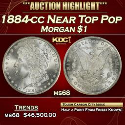 1884-cc Morgan Dollar Near Top Pop $1 ms68 SEGS
