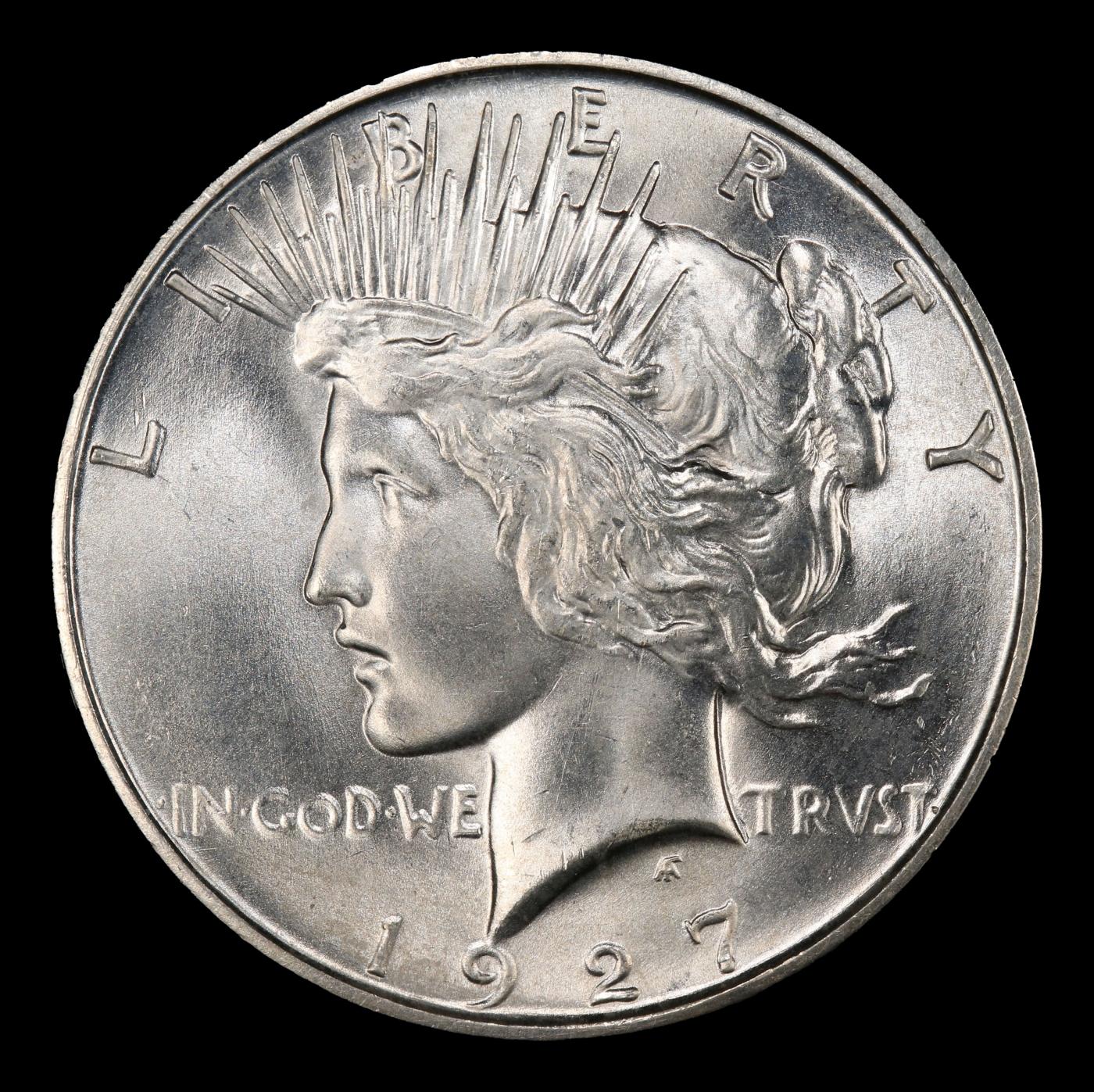1927-d Peace Dollar Near Top Pop $1 ms65+ SEGS