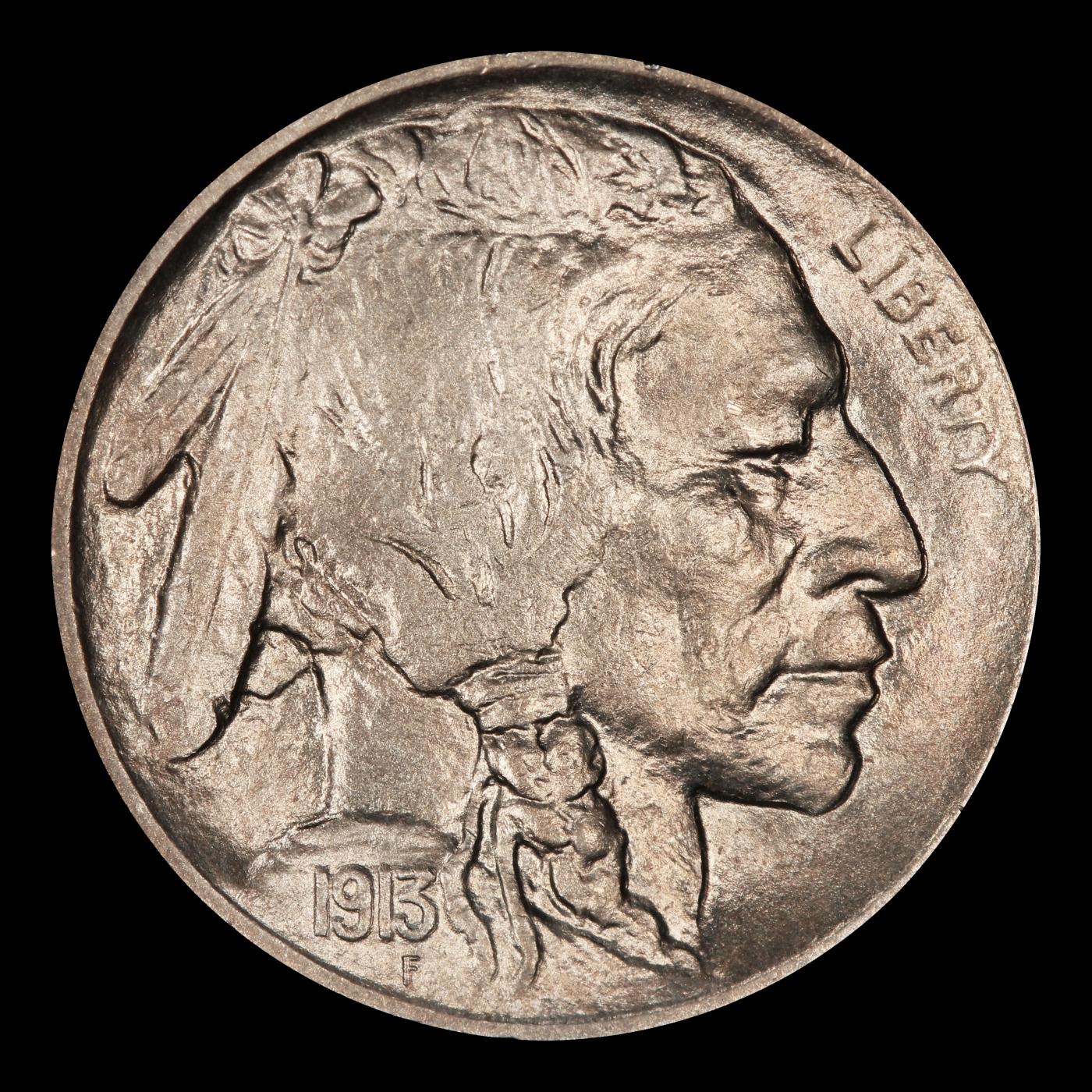 1913-p Ty II Buffalo Nickel 5c Grades ms65