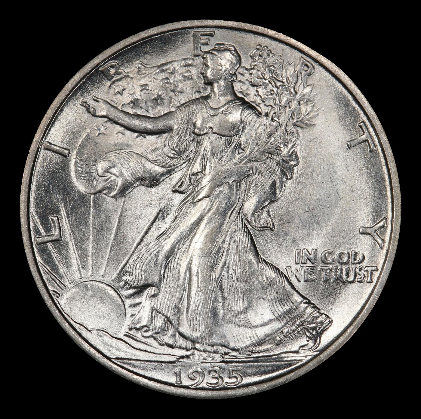 1935-s Walking Liberty Half Dollar 50c Grades au58