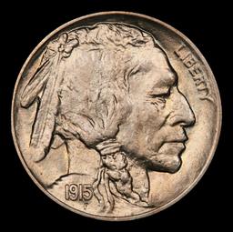 1915-p Buffalo Nickel 5c Grades ms65