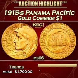 1915-s Panama Pacific Gold Commem Dollar 1 ms66 SEGS