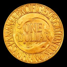 1915-s Panama Pacific Gold Commem Dollar 1 ms66 SEGS