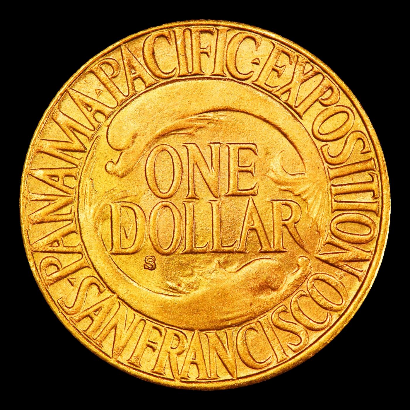 1915-s Panama Pacific Gold Commem Dollar 1 ms66 SEGS