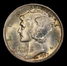 1917-s Mercury Dime Toned 10c ms66+ FSB SEGS