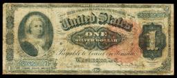 1886 $1 large size Silver Certificate Martha Washington Grades vf+ FR-217