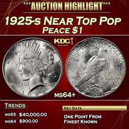 1925-s Peace Dollar Near Top Pop $1 ms64+ SEGS