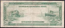 1914 $20 Large Size Blue Seal Federal Resrve Note Grades vf+ Cleveland